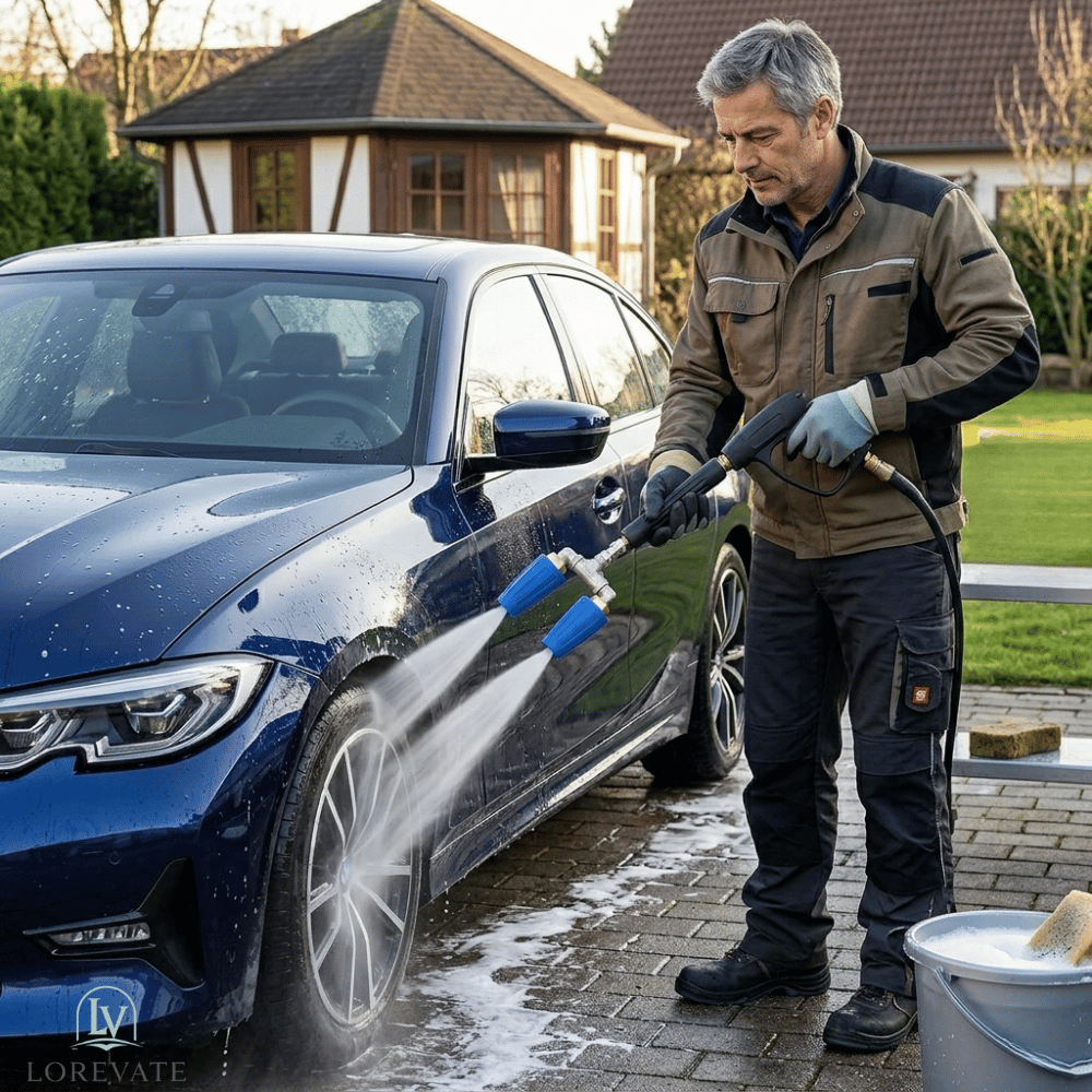 Enhanced Product Title: "Hochdruck-Düse mit Doppel-Turbo – Effiziente Reinigung für maximale Leistung" 

This title includes keywords that enhance searchability while clearly conveying the product's benefits.