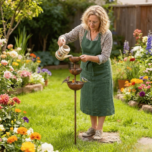 3-Tier Bird Feeding Station – Cast Iron, Ground Spike & 68cm Tall