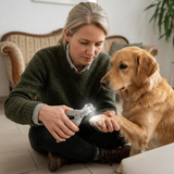 Optimized Product Title: "Tierkrallen-Schere mit LED-Licht – Auswechselbare Edelstahlklinge für präzises Trimmen von Haustierkrallen" 

This title includes relevant keywords for better visibility and clarity while maintaining the original product features