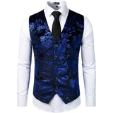 Franco Traditional Bavarian Vest - Blue
