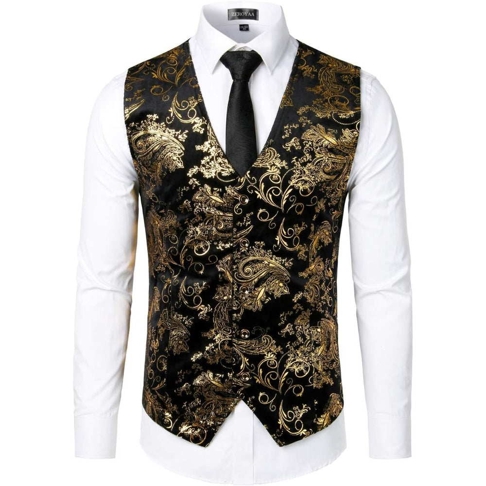 Franco Traditional Bavarian Vest - Gold