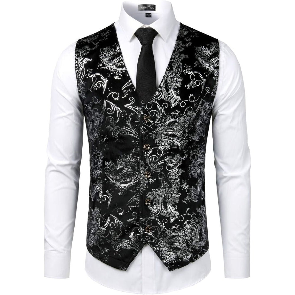 Franco Traditional Bavarian Vest - Silver