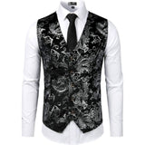 Franco Traditional Bavarian Vest - Silver