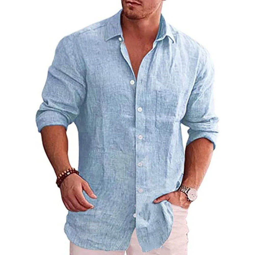 Johnson Trachtenhemd - Light Blue