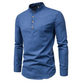 Albert Bavarian traditional shirt in blue