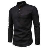 Albert Bavarian traditional shirt in black