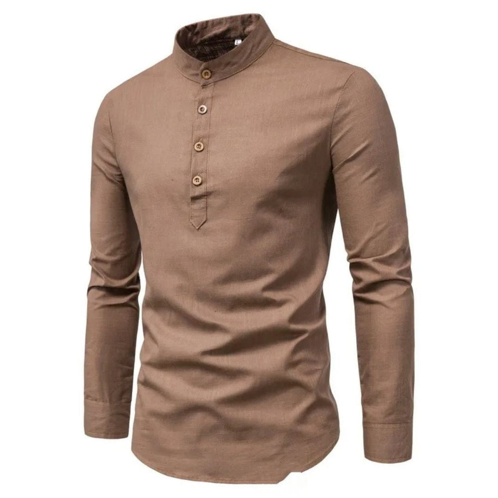 Albert Bavarian traditional shirt in khaki