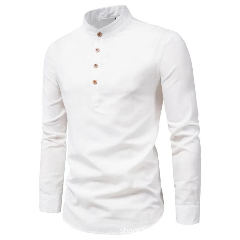 Albert Bavarian traditional shirt in white