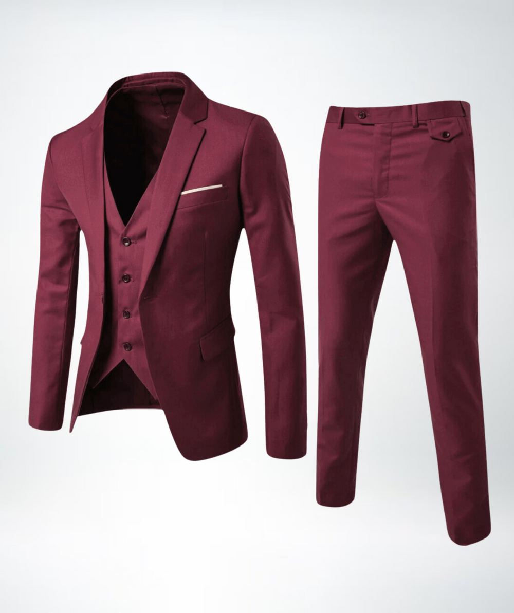 Stylish Three-Piece Men's Suit - Lucas
