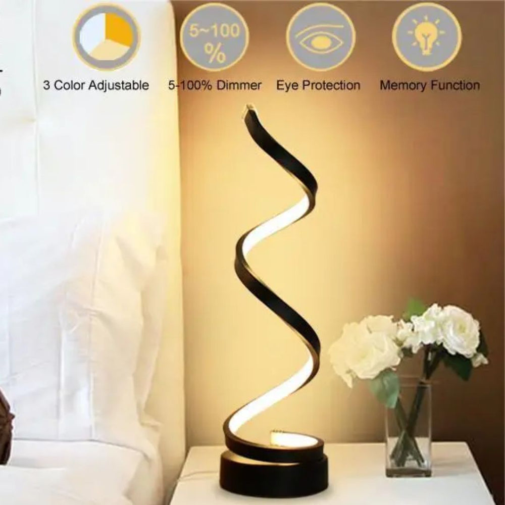 Enhanced Product Title: **Dimmable Spiral LED Table Lamp with Touch Control – Modern Design for Home & Office**