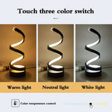 Enhanced Product Title: **Dimmable Spiral LED Table Lamp with Touch Control – Modern Design for Home & Office**