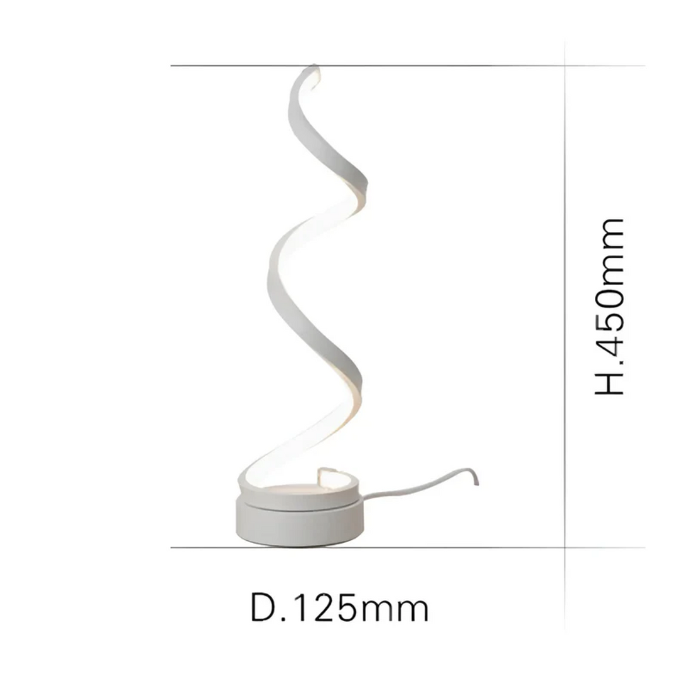 Moderne Spiralförmige LED-Tischlampe mit Dimmer – 19W Energiesparende Beleuchtung für Wohn- und Arbeitsräume
