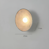 Runde Wandleuchte aus Glas & Harz im Wabi-Sabi-Stil – Dreifarbige Wandlampe für modernes Wohndesign