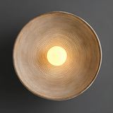Runde Wandleuchte aus Glas & Harz im Wabi-Sabi-Stil – Dreifarbige Wandlampe für modernes Wohndesign
