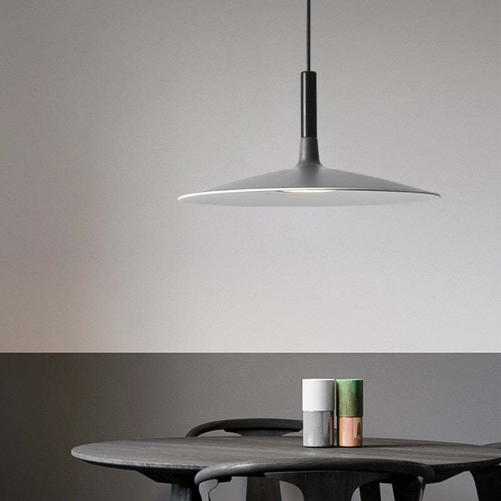 White Metal LED Pendant Light – Height-Adjustable, Integrated LED & 110–240V