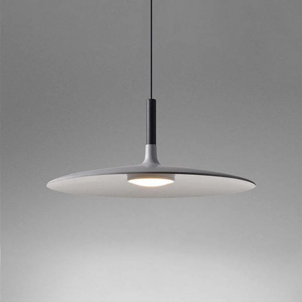 White Metal LED Pendant Light – Height-Adjustable, Integrated LED & 110–240V