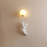 LED Bear Wall Light – Kids' Nursery, 3 Color Modes & G9 Bulb Included