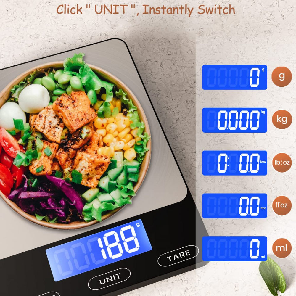 Optimized Product Title: **Digitale Küchenwaage mit LCD-Display – Präzise Messung bis 15 kg | Ideal für Backen und Kochen**