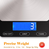 Optimized Product Title: **Digitale Küchenwaage mit LCD-Display – Präzise Messung bis 15 kg | Ideal für Backen und Kochen**