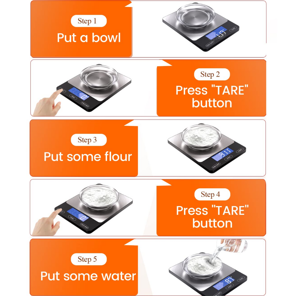 Optimized Product Title: **Digitale Küchenwaage mit LCD-Display – Präzise Messung bis 15 kg | Ideal für Backen und Kochen**