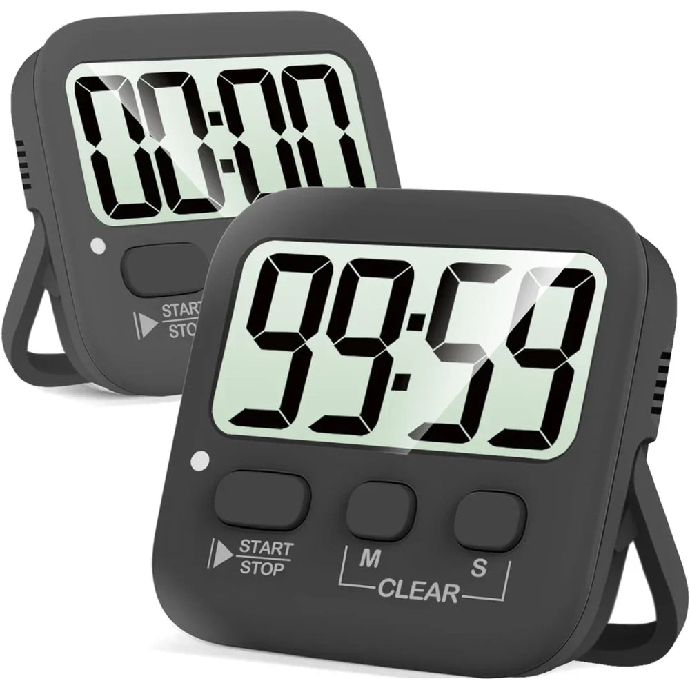 Digitaler Küchentimer mit großem Display – 2er-Set für präzises Kochen und Backen