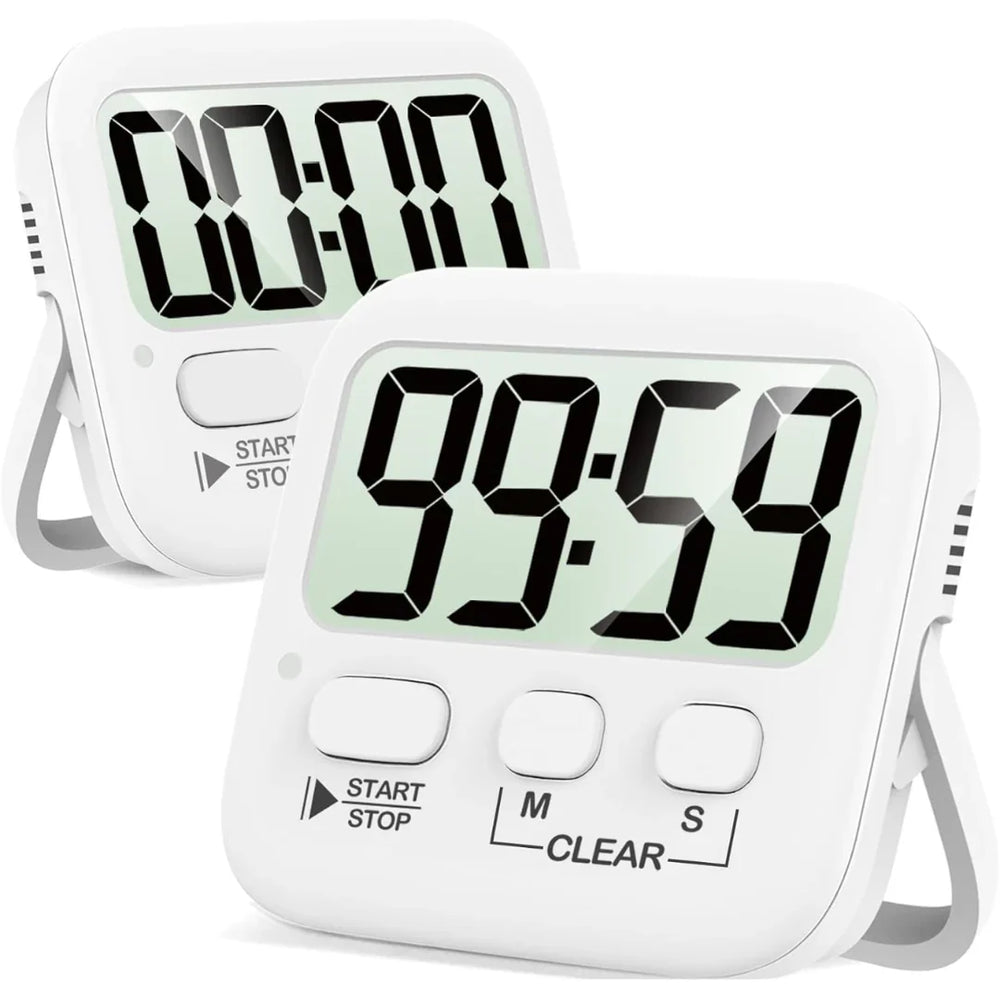Digitaler Küchentimer mit großem Display – 2er-Set für präzises Kochen und Backen