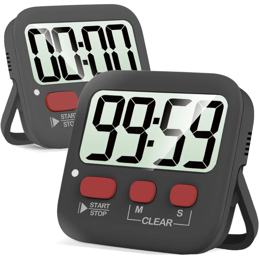 Digitaler Küchentimer mit großem Display – 2er-Set für präzises Kochen und Backen