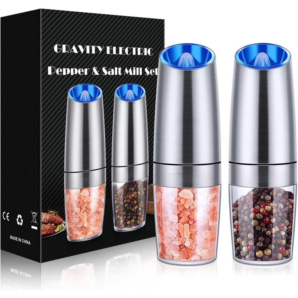 Optimized Product Title: "Elektrisches Pfeffer- & Salzmahlwerk-Set (2-teilig) – Wiederaufladbar mit LED-Beleuchtung für präzises Mahlen" 

This title includes relevant keywords while providing a clear description of the product's features.
