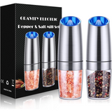 Optimized Product Title: "Elektrisches Pfeffer- & Salzmahlwerk-Set (2-teilig) – Wiederaufladbar mit LED-Beleuchtung für präzises Mahlen" 

This title includes relevant keywords while providing a clear description of the product's features.