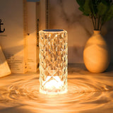 Crystal LED Touch Lamp – 16 Colors, USB-C Rechargeable & Remote Control