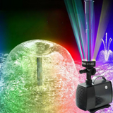 LED Garden Fountain Pump – 2000L/h, 12 LED Lights & IP68 Waterproof