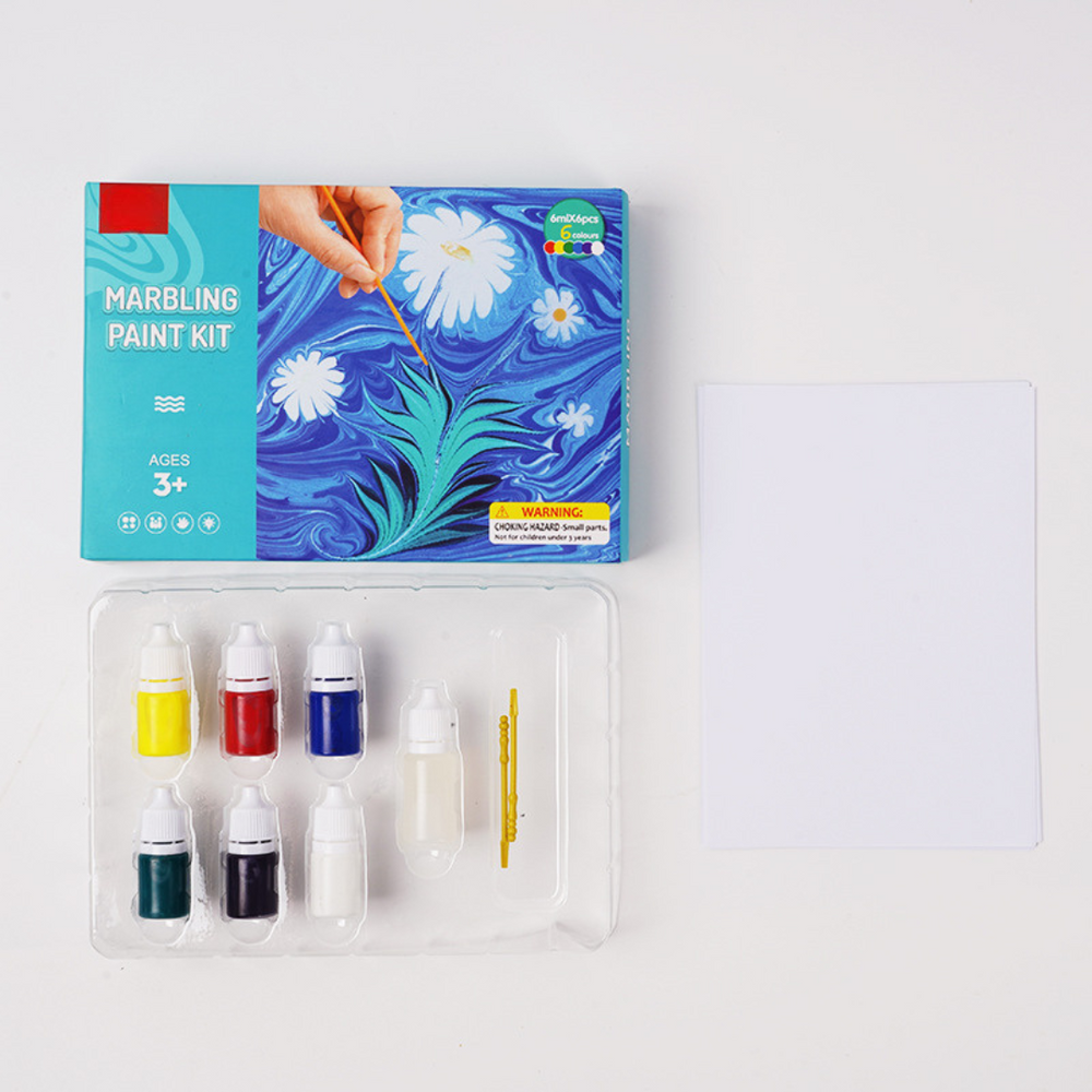 Water Marbling Art Kit – Paint on Water, Non-Toxic & 6 or 12 Colors