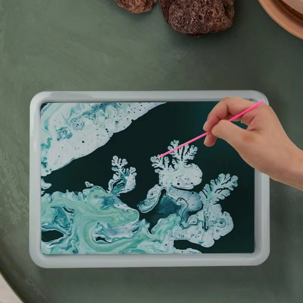 Water Marbling Art Kit – Paint on Water, Non-Toxic & 6 or 12 Colors