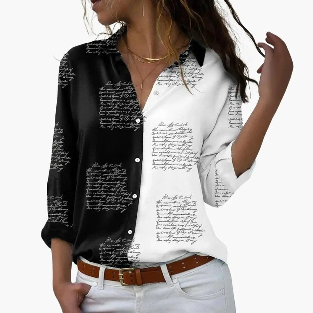 Women's Floral Blouse – Casual Fit & Contrast Detail
