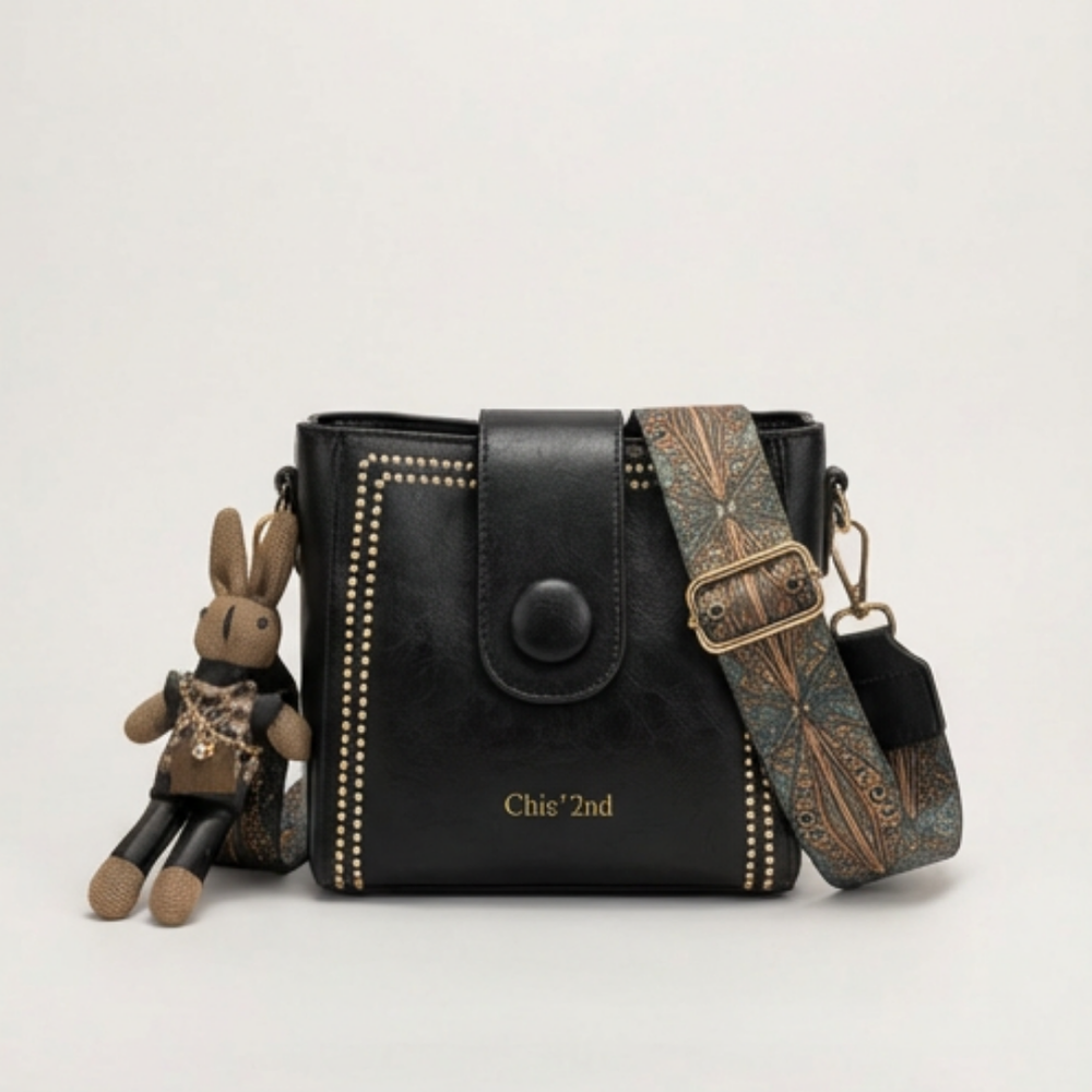Vintage Woven Crossbody Bag - Handcrafted Artisan Tote with Adjustable Strap