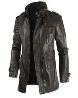 Optimized Product Title: "Elegante Lange Leder Bikerjacke für Damen - Stilvolle, Hochwertige Motorradjacke aus Echtleder" 

This title includes relevant keywords for better visibility in Google Shopping while clearly describing the product and its target