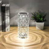 Crystal LED Touch Lamp – 16 Colors, USB-C Rechargeable & Remote Control