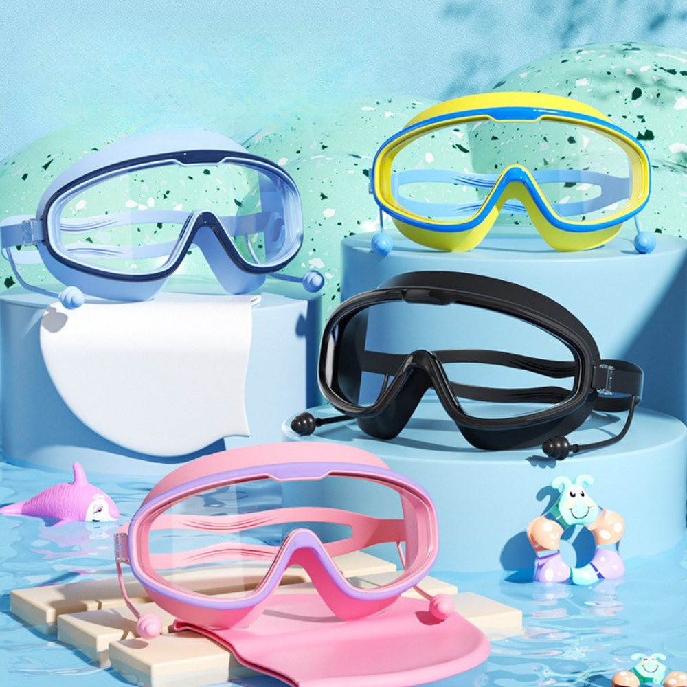 Kids' Swimming Goggles – Anti-Fog, UV Protection & Adjustable Silicone Strap