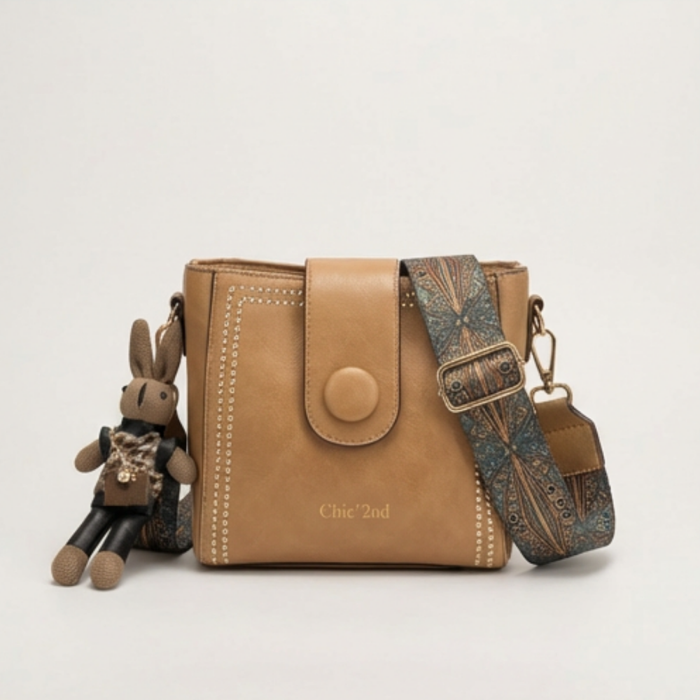 Vintage Woven Crossbody Bag - Handcrafted Artisan Tote with Adjustable Strap