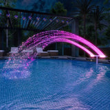Solar Pool Fountain – RGB LED Dual-Arch Jets, Remote & App Control & 10-Hour Runtime