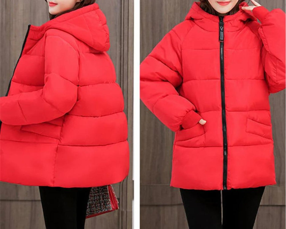 Men's Oversized Padded Winter Parka with Cozy Cotton Hood - Warm & Stylish Outerwear