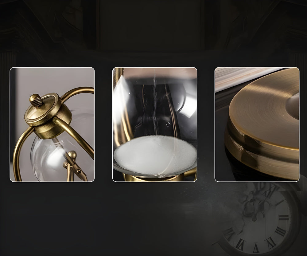 Kalsten | GracefulTime Clock – Luxury Hourglass with Elegant Gold Frame & Timeless Design