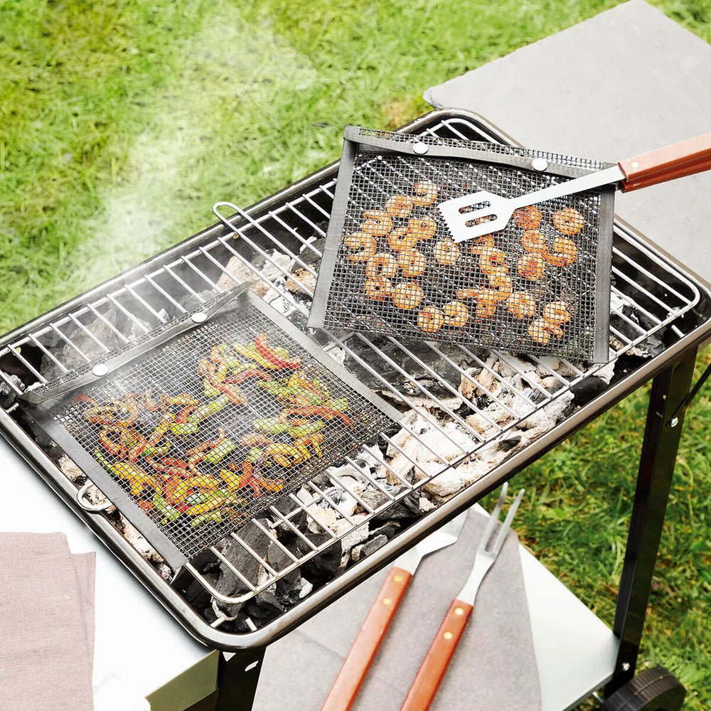 2er-Set Antihaft-Grillbeutel für Gemüse & Meeresfrüchte – Perfekte Grilllösung für müheloses Kochen