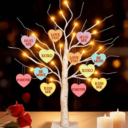 Heart Tree Table Lamp – LED Lighting, Valentine's Decor & Ornament Display