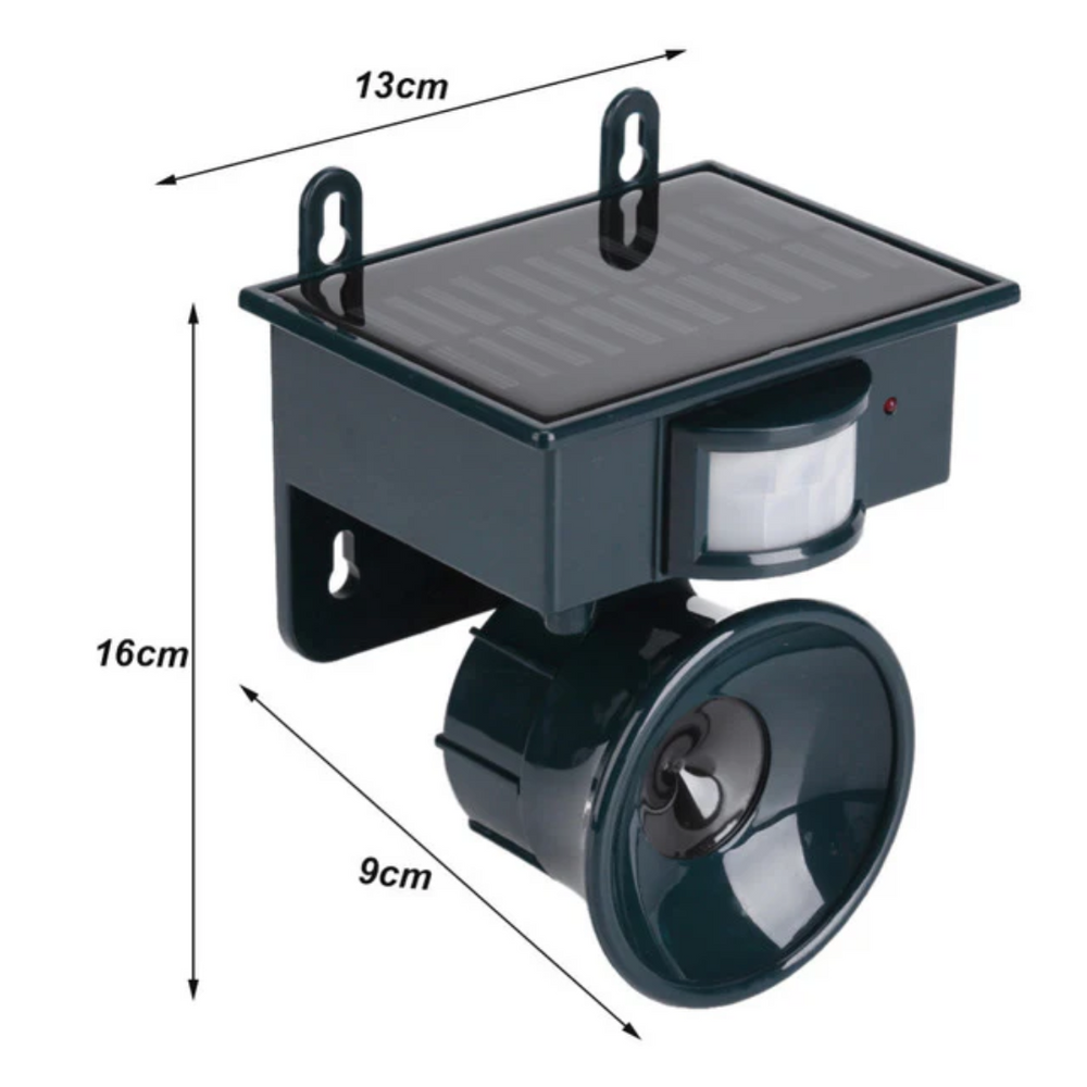 Solar Bird Repellent – PIR Sensor, Predator Sounds & Weatherproof