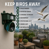 Solar Bird Repellent – PIR Sensor, Predator Sounds & Weatherproof