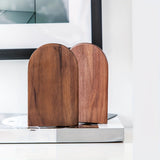 Bookends Wooden Black Walnut Heavy Duty Desk Book Holders