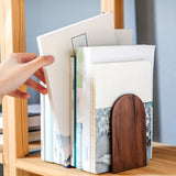 Bookends Wooden Black Walnut Heavy Duty Desk Book Holders