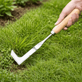 Optimized Product Title: "Edelstahl L-Form Unkrauthacke – Präzise Gartenarbeit Werkzeug für effektives Unkrautjäten" 

This title includes relevant keywords while maintaining clarity and appeal for potential buyers.