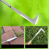 Optimized Product Title: "Edelstahl L-Form Unkrauthacke – Präzise Gartenarbeit Werkzeug für effektives Unkrautjäten" 

This title includes relevant keywords while maintaining clarity and appeal for potential buyers.